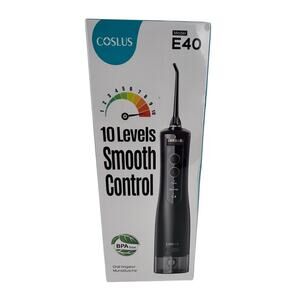 Coslus E40 Oral Irrigator 10 Levels IPX7 Waterproof 2 Pressure Modes Dual Stream